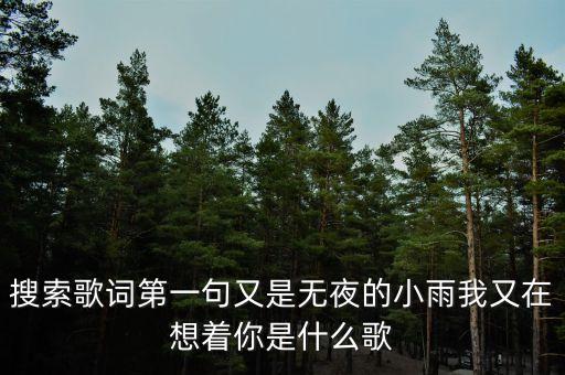 搜索歌词第一句又是无夜的小雨我又在想着你是什么歌