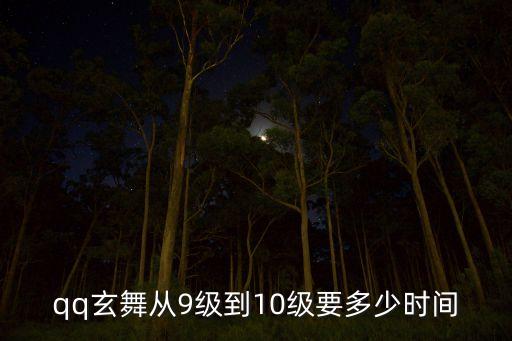 qq玄舞从9级到10级要多少时间