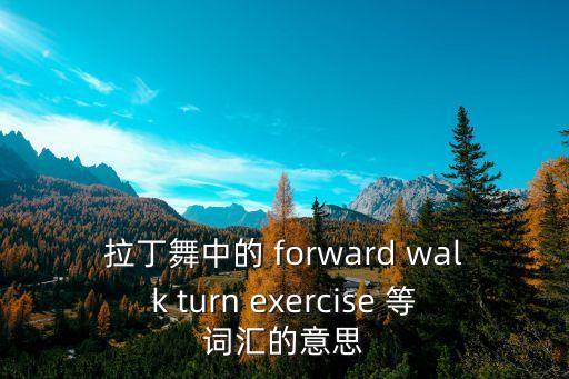 拉丁舞中的 forward walk turn exercise 等词汇的意思