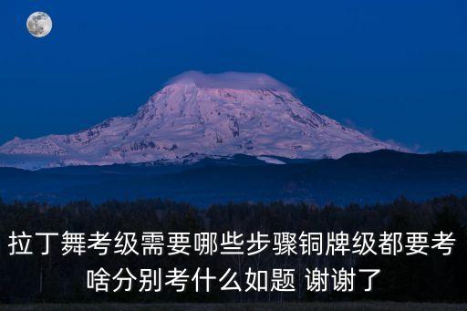 拉丁舞考级需要哪些步骤铜牌级都要考啥分别考什么如题 谢谢了