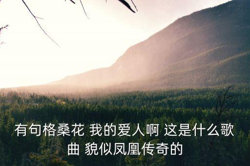 有句格桑花 我的爱人啊 这是什么歌曲 貌似凤凰传奇的