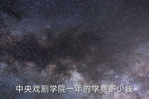 中戏一年的学费多少，中央戏剧学院一年学费是多少