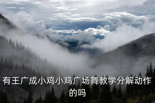 有王广成小鸡小鸡广场舞教学分解动作的吗