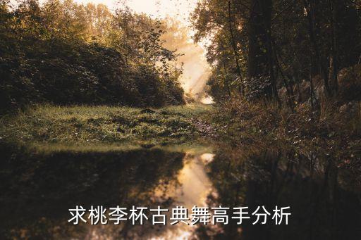求桃李杯古典舞高手分析