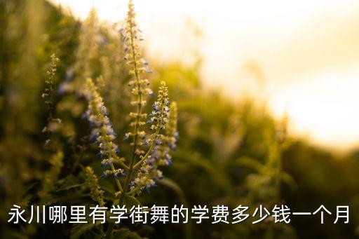 永川哪里有学街舞的学费多少钱一个月