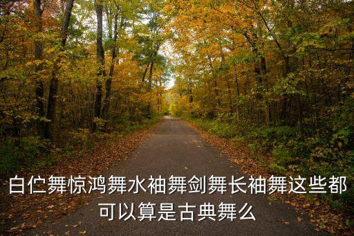 白伫舞惊鸿舞水袖舞剑舞长袖舞这些都可以算是古典舞么