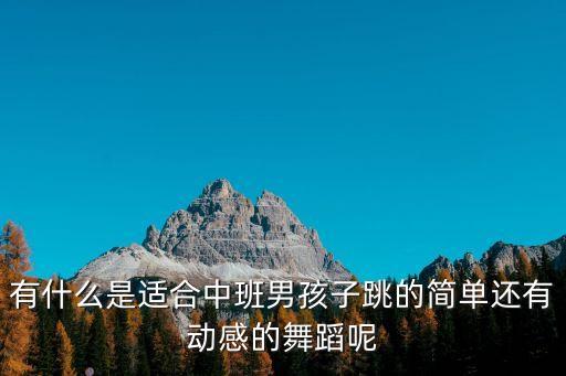 幼儿舞蹈视频大全2019小男生，有什么是适合中班男孩子跳的简单还有动感的舞蹈呢