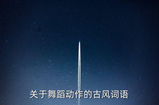 关于舞蹈动作的古风词语