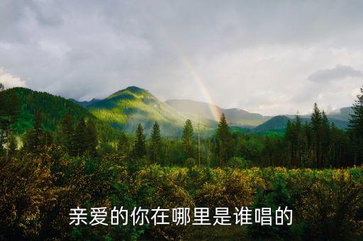 亲爱的你在哪里是谁唱的