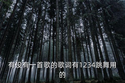 有没有一首歌的歌词有1234跳舞用的