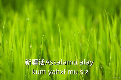 新疆话Assalamu alay kum yahxi mu siz