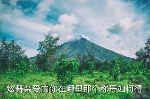 炫舞亲爱的你在哪里那个称号如何得