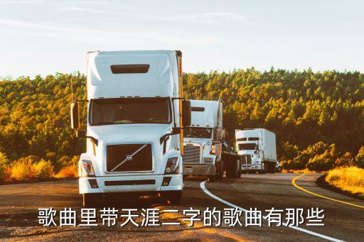 天涯也不累是什么歌，歌曲里带天涯二字的歌曲有那些