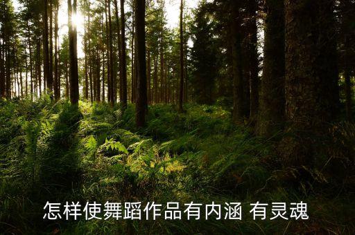 怎样使舞蹈作品有内涵 有灵魂