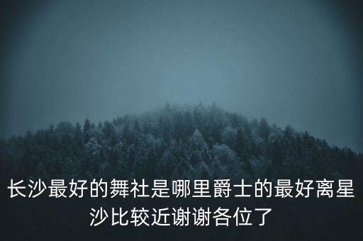 长沙最好的舞社是哪里爵士的最好离星沙比较近谢谢各位了
