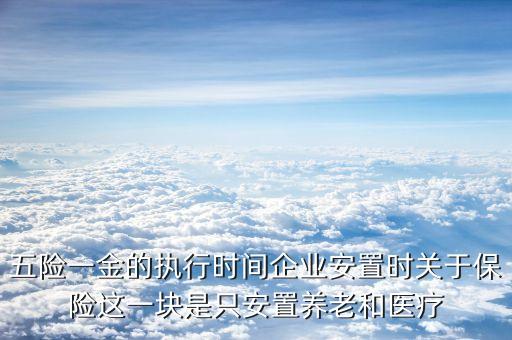 五险一金的执行时间企业安置时关于保险这一块是只安置养老和医疗