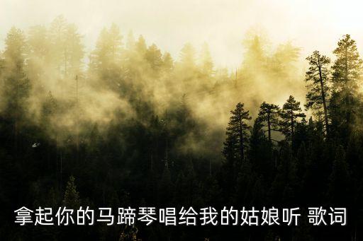 拿起你的马蹄琴唱给我的姑娘听 歌词
