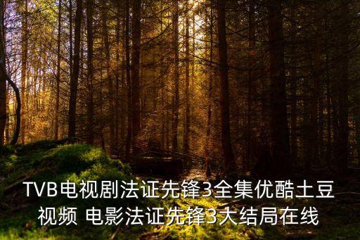 TVB电视剧法证先锋3全集优酷土豆视频 电影法证先锋3大结局在线