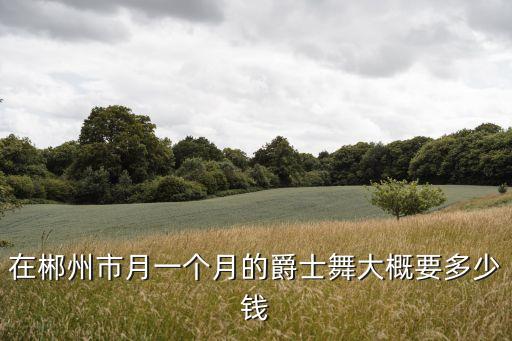 在郴州市月一个月的爵士舞大概要多少钱