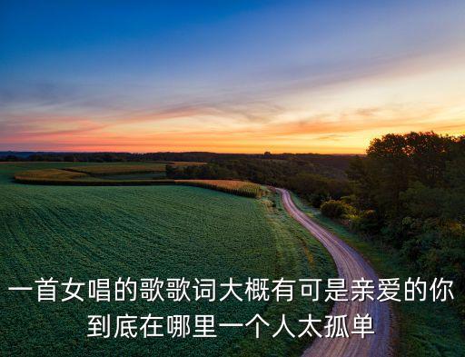 一首女唱的歌歌词大概有可是亲爱的你到底在哪里一个人太孤单