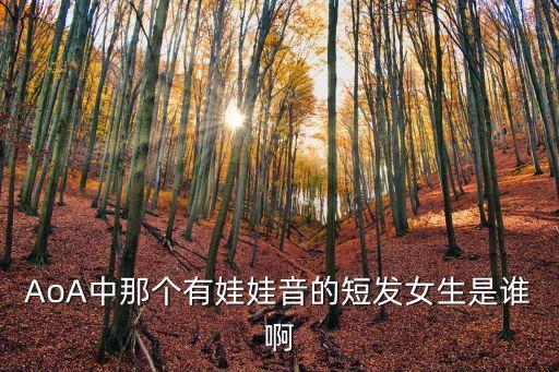 AoA中那个有娃娃音的短发女生是谁啊