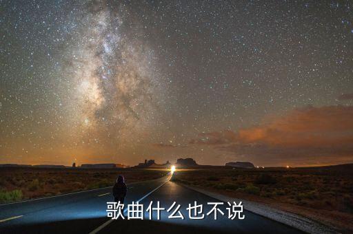 歌曲什么也不说