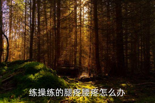 练操练的腿疼腰疼怎么办