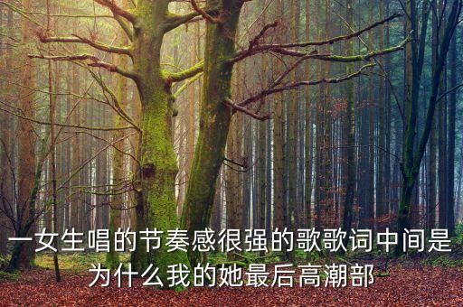 一女生唱的节奏感很强的歌歌词中间是为什么我的她最后高潮部