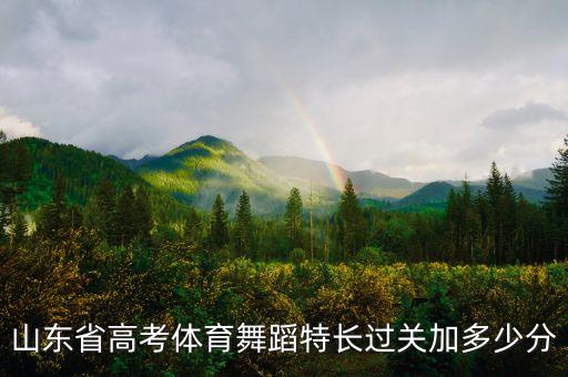 山东省高考体育舞蹈特长过关加多少分