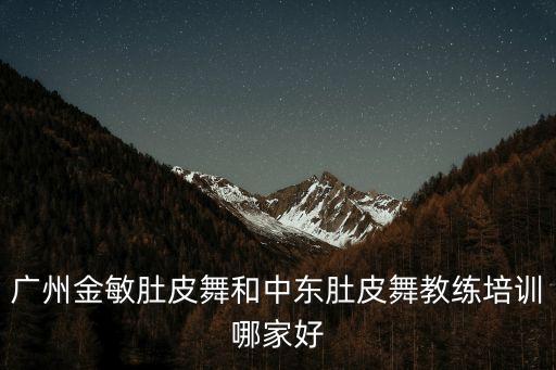 广州中东肚皮舞在哪里，广州金敏肚皮舞和中东肚皮舞教练培训哪家好