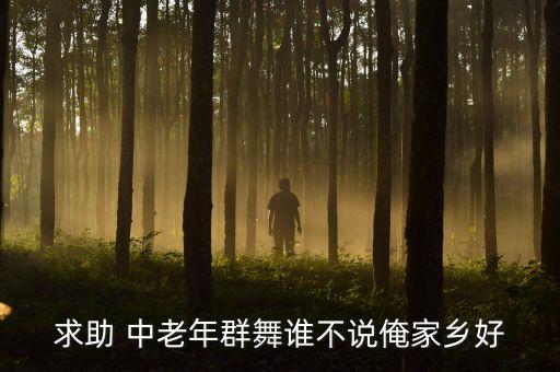 求助 中老年群舞谁不说俺家乡好