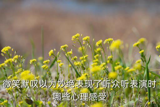 微笑默叹以为妙绝表现了听众听表演时哪些心理感受