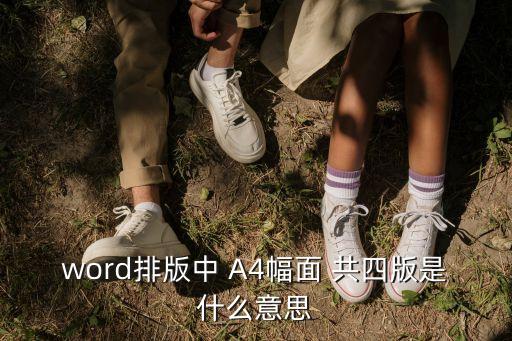word排版中 A4幅面 共四版是什么意思