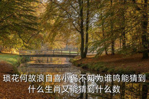 琐花何故浪自喜小鸟不知为谁鸣能猜到什么生肖又能猜到什么数