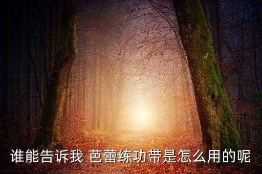 谁能告诉我 芭蕾练功带是怎么用的呢