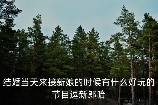 结婚当天来接新娘的时候有什么好玩的节目逗新郎哈