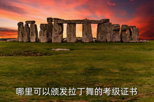 哪里可以颁发拉丁舞的考级证书