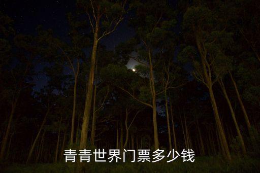 青青世界门票多少钱