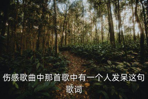 伤感歌曲中那首歌中有一个人发呆这句歌词