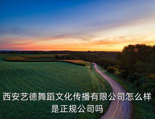 西安艺德舞蹈文化传播有限公司怎么样是正规公司吗