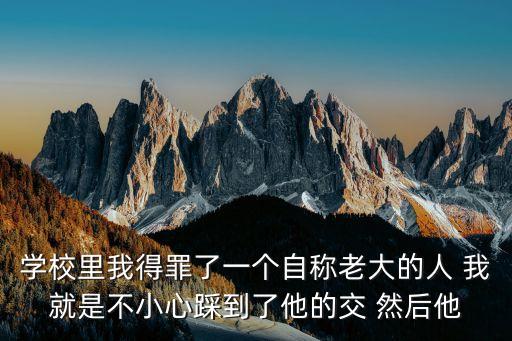 学校里我得罪了一个自称老大的人 我就是不小心踩到了他的交 然后他