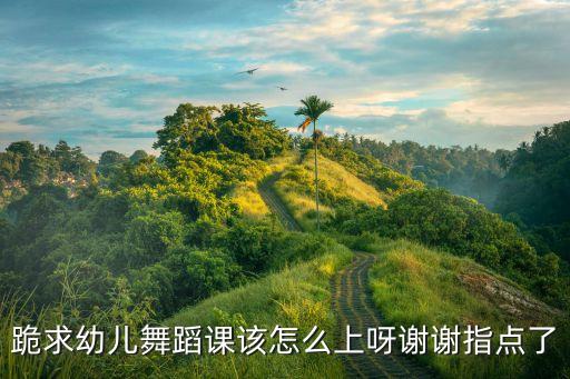 跪求幼儿舞蹈课该怎么上呀谢谢指点了