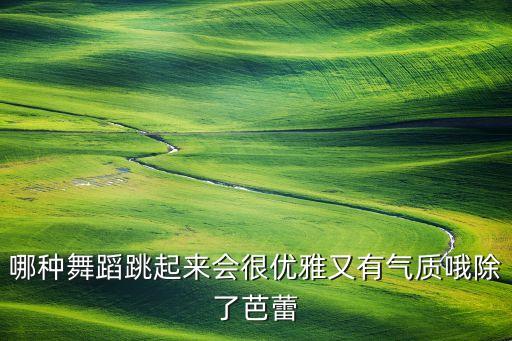 哪种舞蹈跳起来会很优雅又有气质哦除了芭蕾