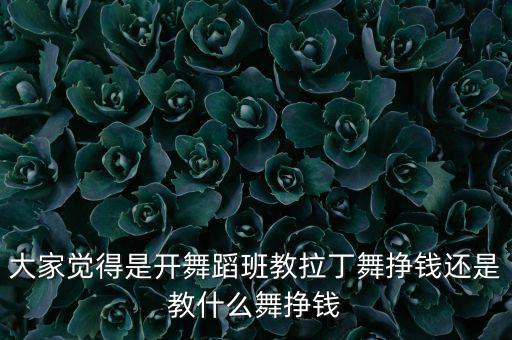 大家觉得是开舞蹈班教拉丁舞挣钱还是教什么舞挣钱