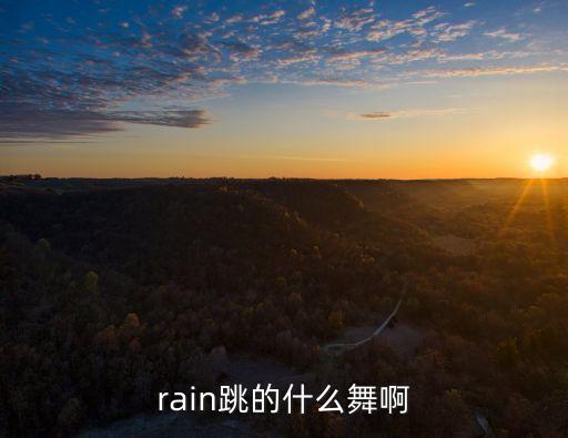 rain跳的什么舞啊