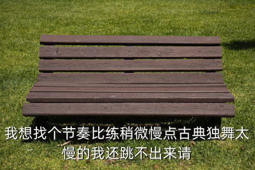 我想找个节奏比练稍微慢点古典独舞太慢的我还跳不出来请