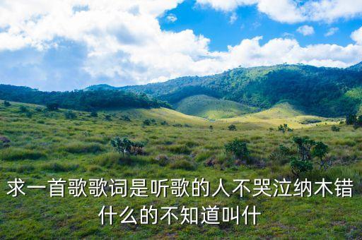 求一首歌歌词是听歌的人不哭泣纳木错什么的不知道叫什