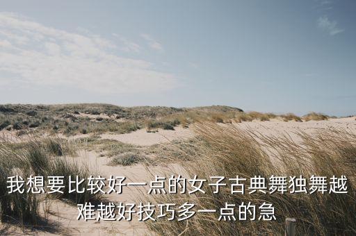 古典舞技巧多的舞蹈剧目，适合力爆发力强的人的优秀古典舞独舞有哪些