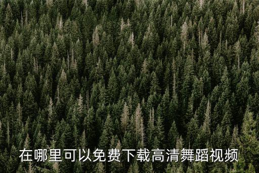 在哪里可以下载舞蹈，在哪里可以免费下载高清舞蹈视频
