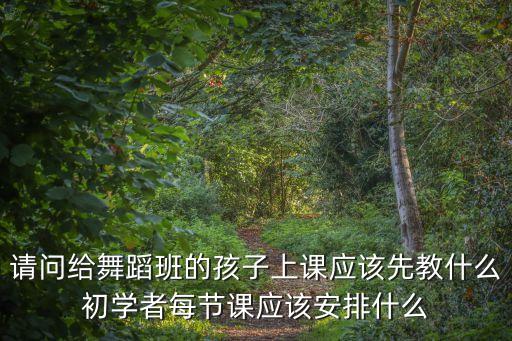 请问给舞蹈班的孩子上课应该先教什么初学者每节课应该安排什么
